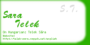 sara telek business card